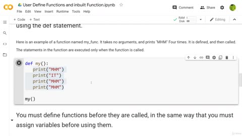 24. Python: User-defined functions and Inbuilt functions