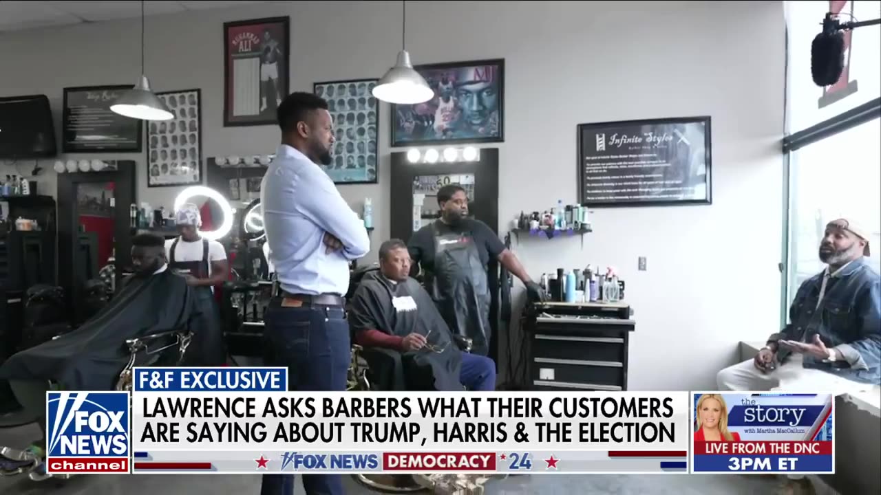 Lawrence Jones talks to voters in Chicago barbershops: 'A 50-50 race'