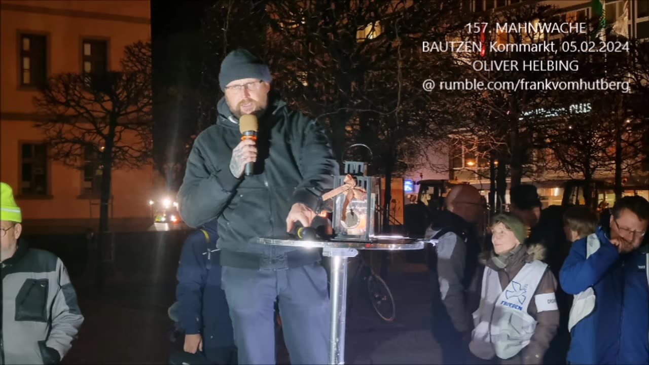 OLIVER HELBING, Stellv. Kreisvorsitzender AfD + Stadtrat BZ - BAUTZEN, 05 02 2024, 157. MAHNWACHE 🕊