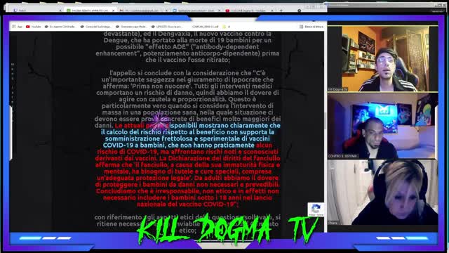 IL SENATO IN QUESTA PAGINA AMMETTE TUTTO "DAL CANALE KILL DOGMA"