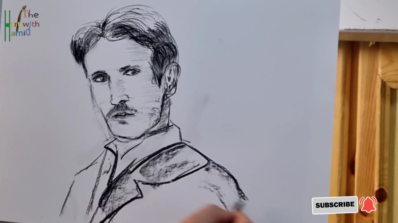 how to draw a man with charcoal