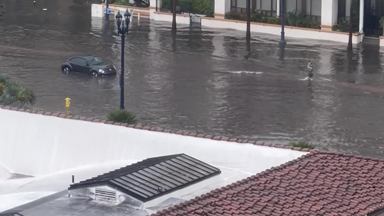 Tesla Plows Through Floodwaters