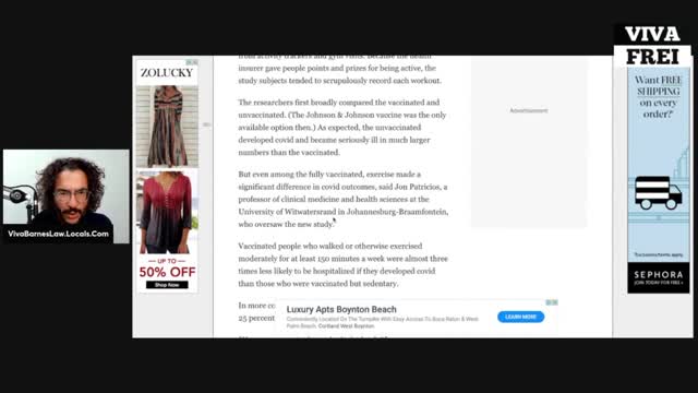 "Exercise Increases Vaccine Efficacy" - The "Experts" Think We Are STUPID! Viva Clip
