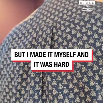 Lad is so proud at the shirt he made for his dad