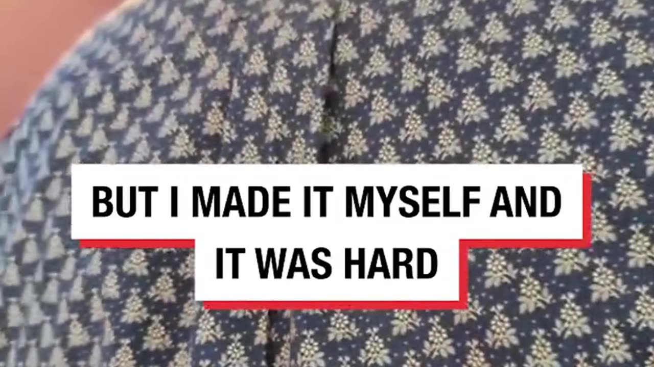 Lad is so proud at the shirt he made for his dad