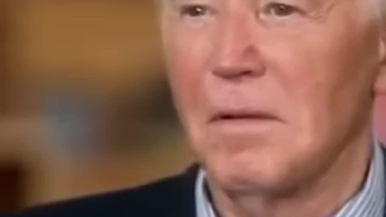 Biden's emotion during interview😱 trending