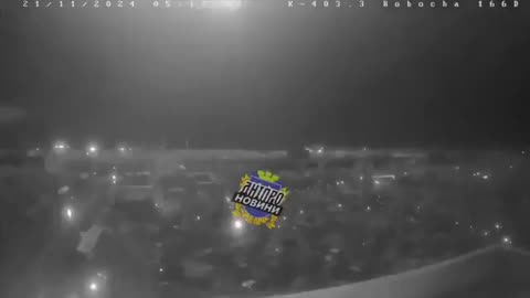 first footage of the moment Ukraine was hit by Russian ballistic missile with 6 warheads