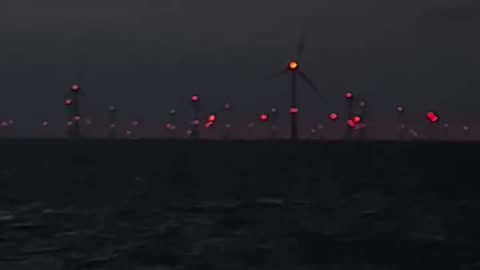 Lights at night, turbines, not sure where