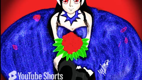 Oc nuclear speedpaint with a starry dress