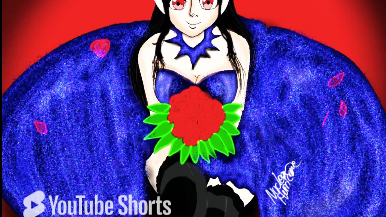 Oc nuclear speedpaint with a starry dress