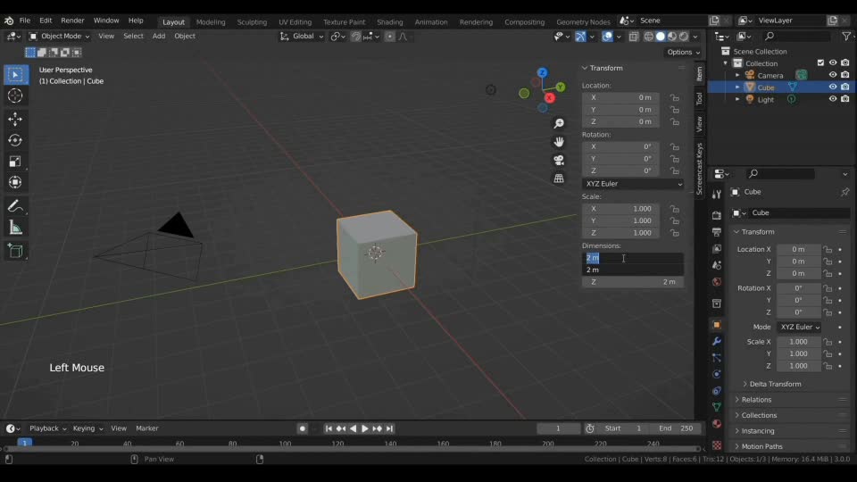 Create a new cube ready to model