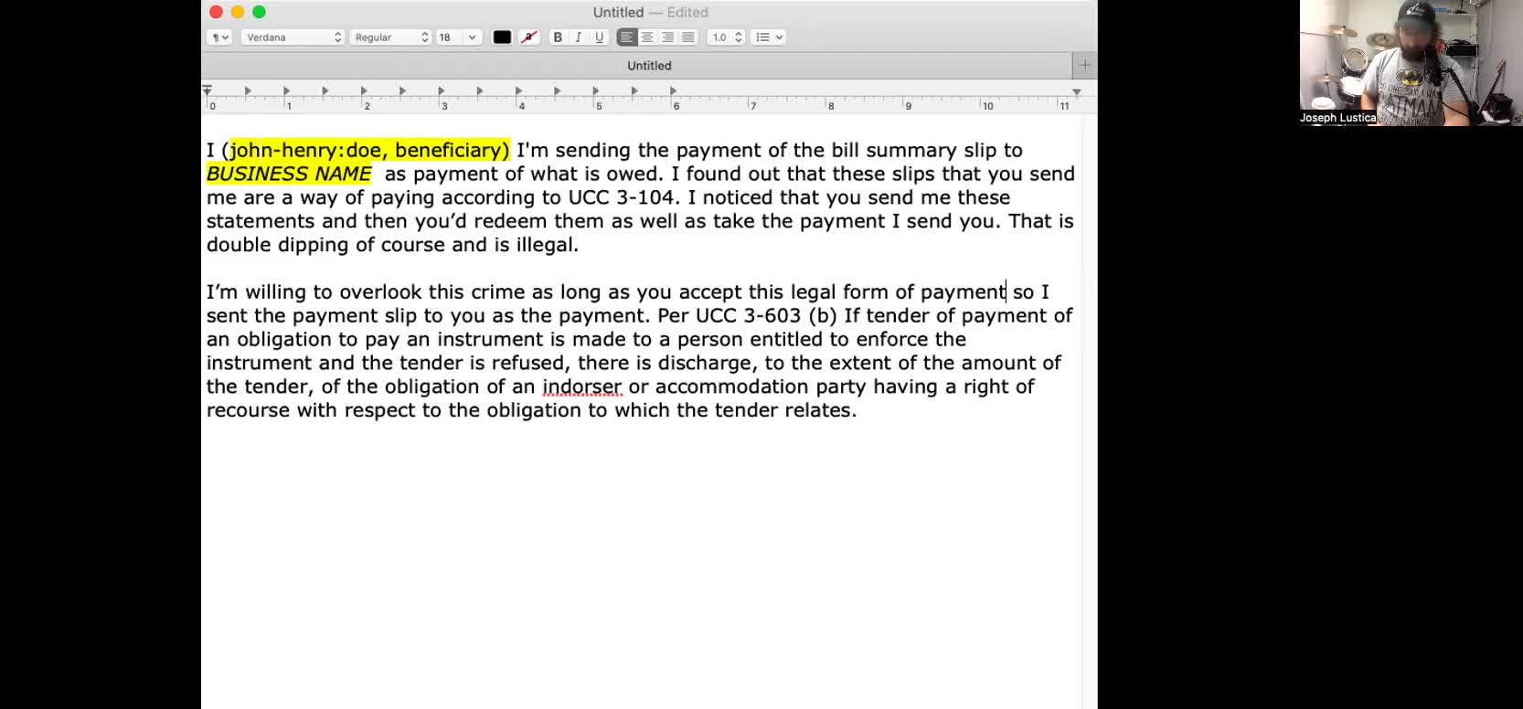 How to write the letter to the corporation for the coupon payment