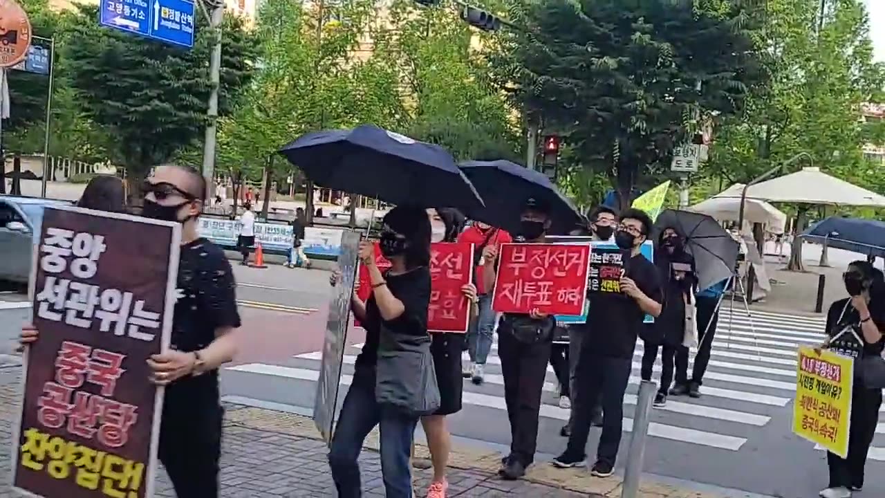 20200630_V3_S03(LdVFHuJgzlg)일요일에 열린 일산 라페스타 블랙시위 거리행진, 21대국회를 해산하라