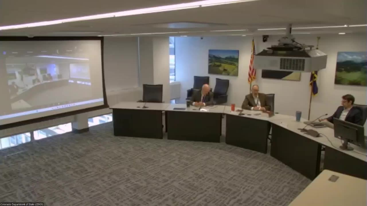 Peg Cage statements at the CO SOS Bipartisan Election Advisory Commission