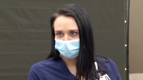 Tiffany Dover after she passed out from the shot
