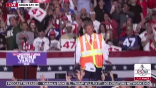 Trump walks out in a Garbage Uniform 🤣🤣😂😂💀