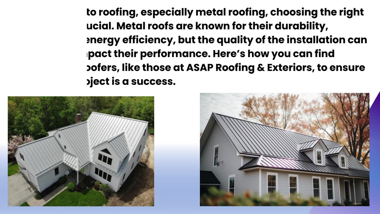 Find Trusted Metal Roofers - ASAP Roofing & Exteriors