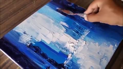sea level oil painting