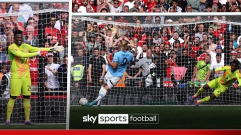Man City 1-1 Man Utd (7-6 on pens): Manuel Akanji converts winning spot