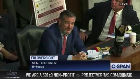 Sen Ted Cruz Cites Project Veritas FBI Leak When Questioning FBI Director Christopher Wray