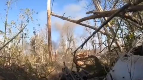 New Footage of the Front from a Ukrainian Machine Gunner