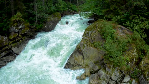 The Strong Current Of A Rapid River