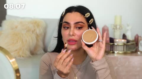 Huda Kattan's Everyday Glam Beauty Routine _ Allure