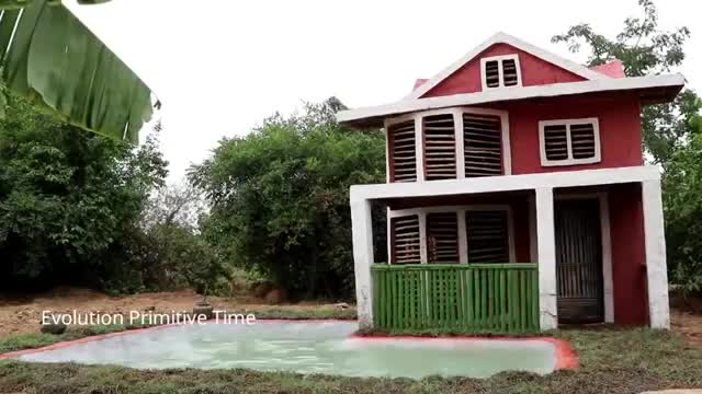 😲Building The Most Beautiful Villa House And Underground Swimming Pool For Summer full video🥰🥰😲🏕⛺️🏚🏚