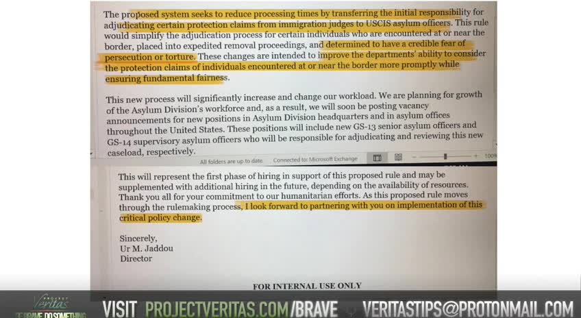 Project Veritas - DHS Insider Who Exposed ‘Reasonable Fear’ Migrant Asylum Loophole GOES PUBLIC!