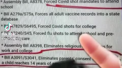 New York proposed bills pushing more tyranny for requiring proof of jabs