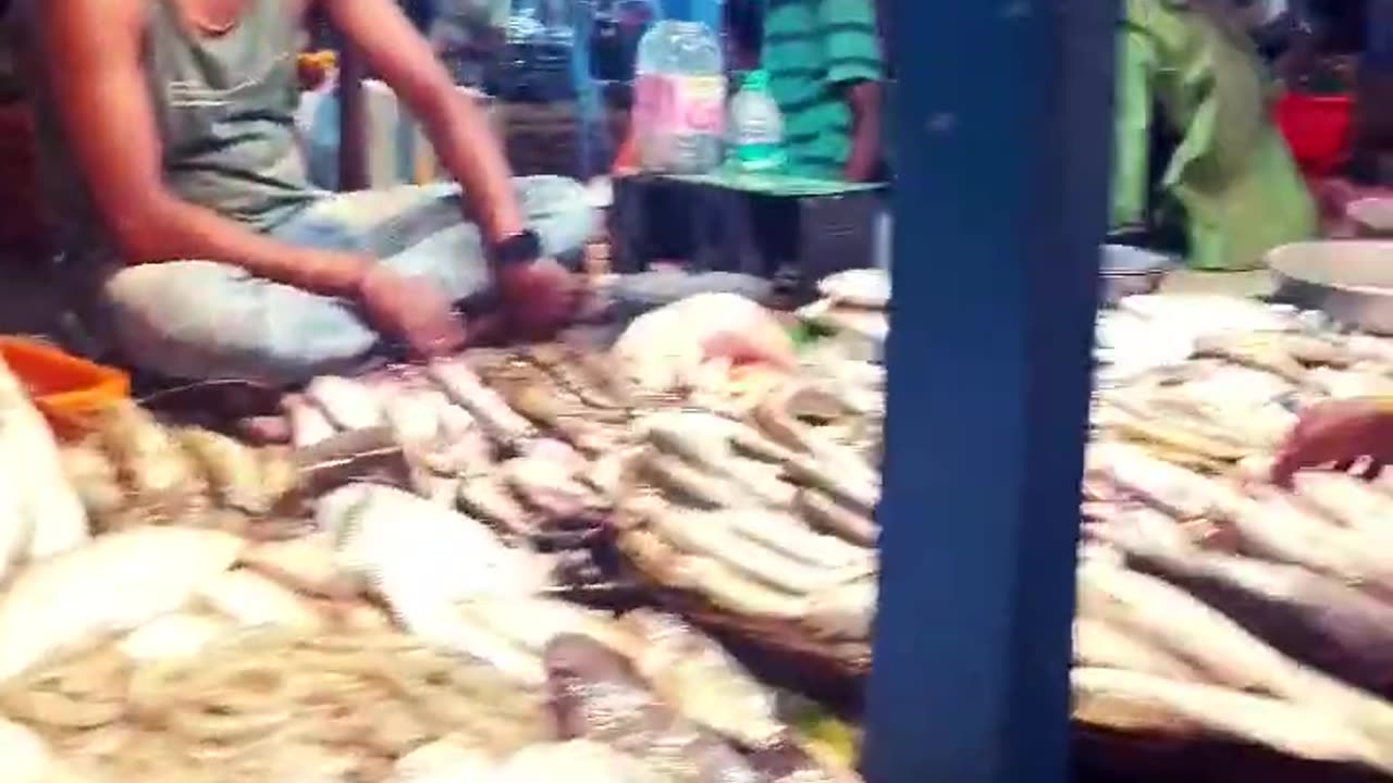 Large fish market in Kolkata India