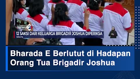 Bharada E Berlutut di HadapanOrang Tua Brigadir Joshua