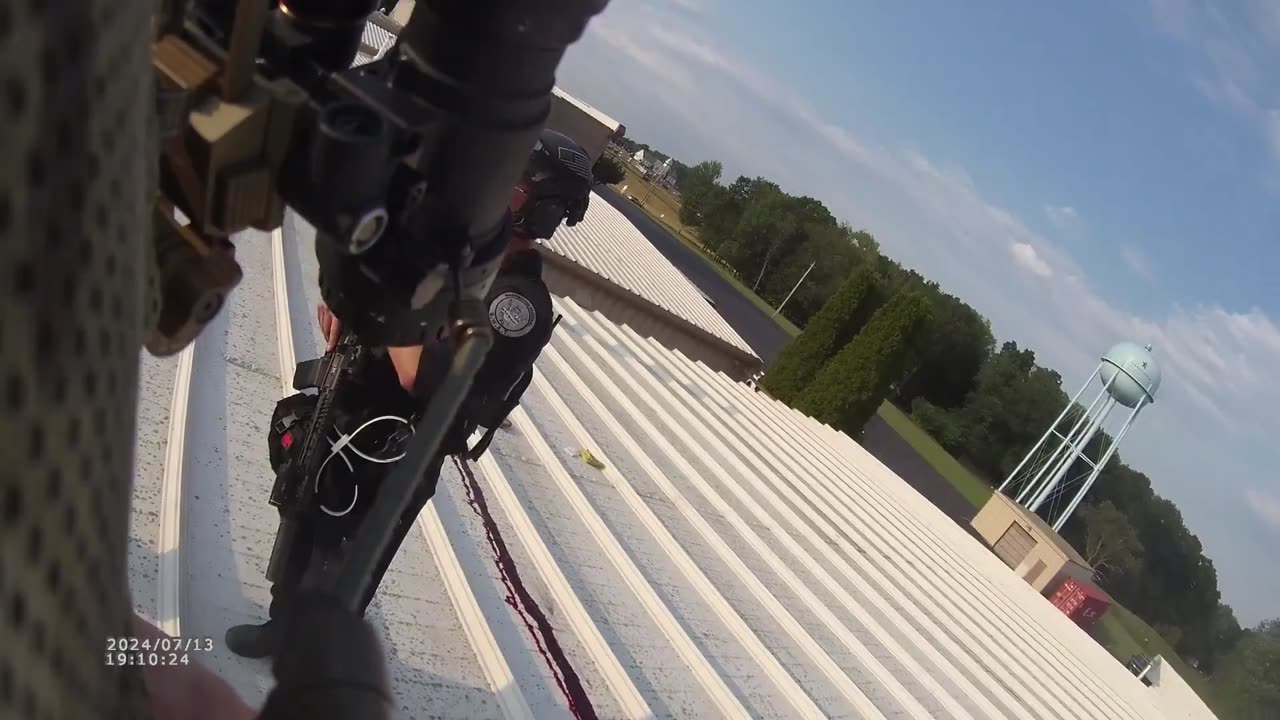Bodycam Footage of Secret Service Responding to Trump Shooter on Roof top