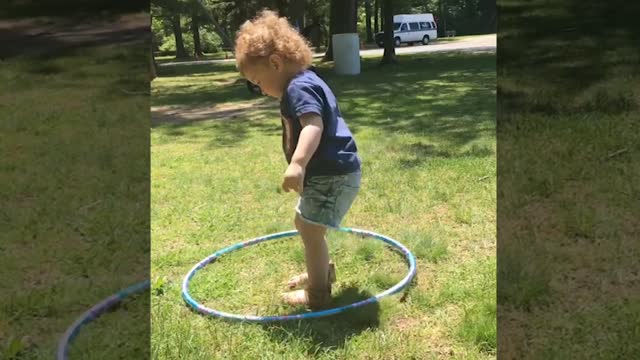 Very funny baby playing