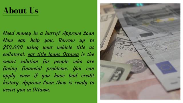 Apply For Car Title Loans Ottawa And Get Your Money Today