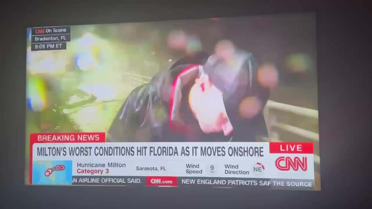 😆 Anderson Cooper Got Smacked In The Face With Debris While Covering Hurricane Milton Live On CNN