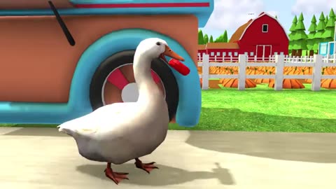 Funny Monkey VS Ducks | Kids Cartoon Animal Buying Ice Cream | 3D Video By VFX Animation