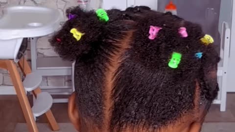 Trending kids hairstyle on natural hair 😻 #hair