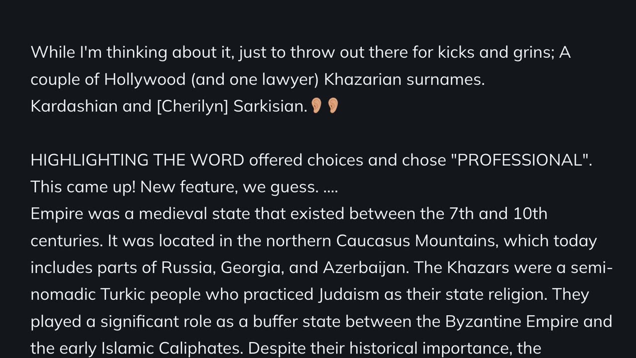 2 Well known Khazarian surnames