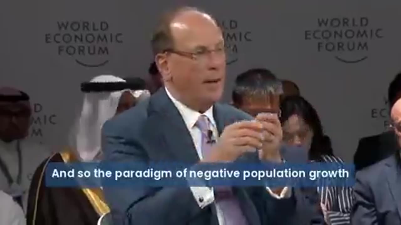 BlackRock CEO Larry Fink explains how the real goal of depopulation