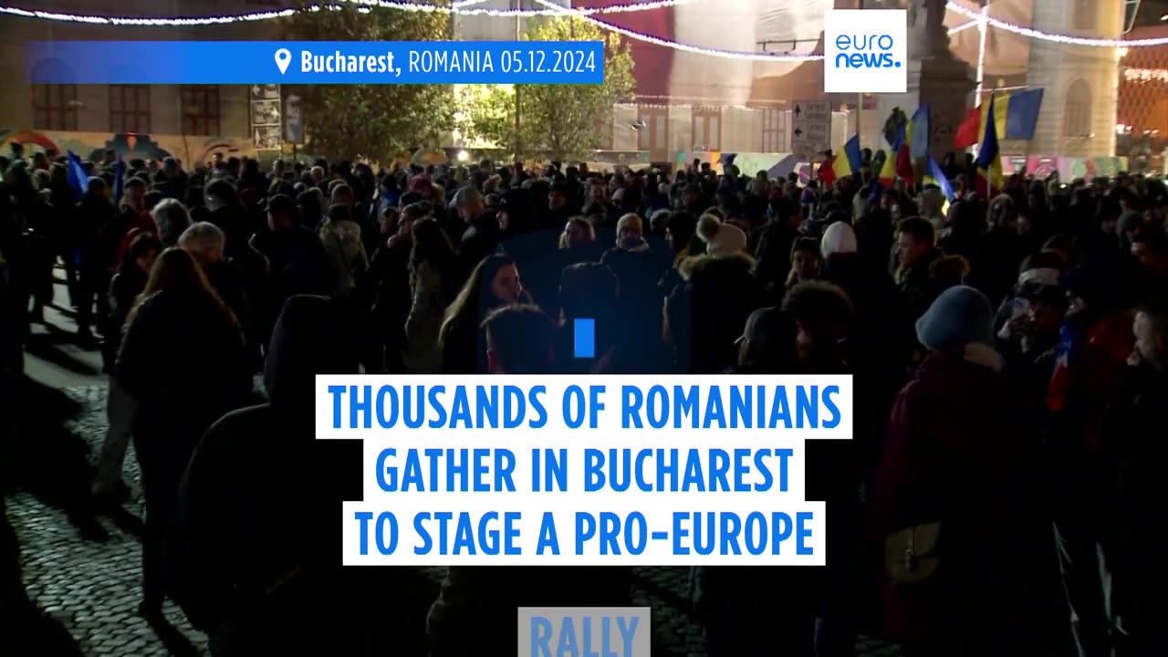 Thousands of Romanians stage pro-Europe rally days ahead of presidential runoff