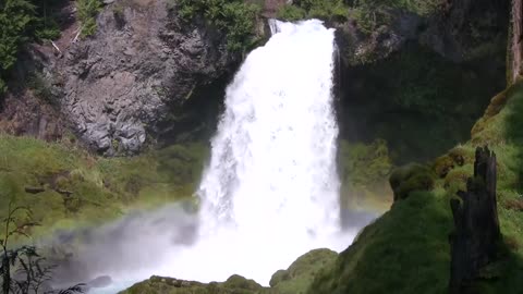 Relaxing Video of Large Waterfall