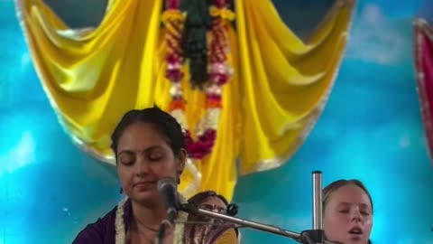 Vishaka devi dasi kirtan at Iskcon Panihati, India June 2024