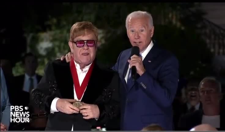 Awkward Moment as Biden Credits Elton John for AIDS Funding