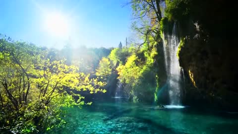 Waterfalls relaxing Meditation music, yoga, stress relief