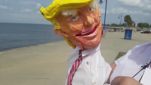 Trump at the lake in New Orleans