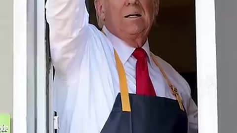 Trump works the fryer at McDonald's and takes jab at VP Harris