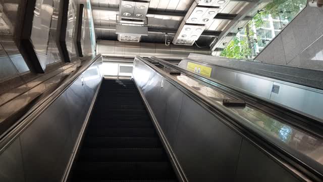 WAY OUT FROM SUBWAY (MRT HUAI KWANG STATION) IN BANGKOK