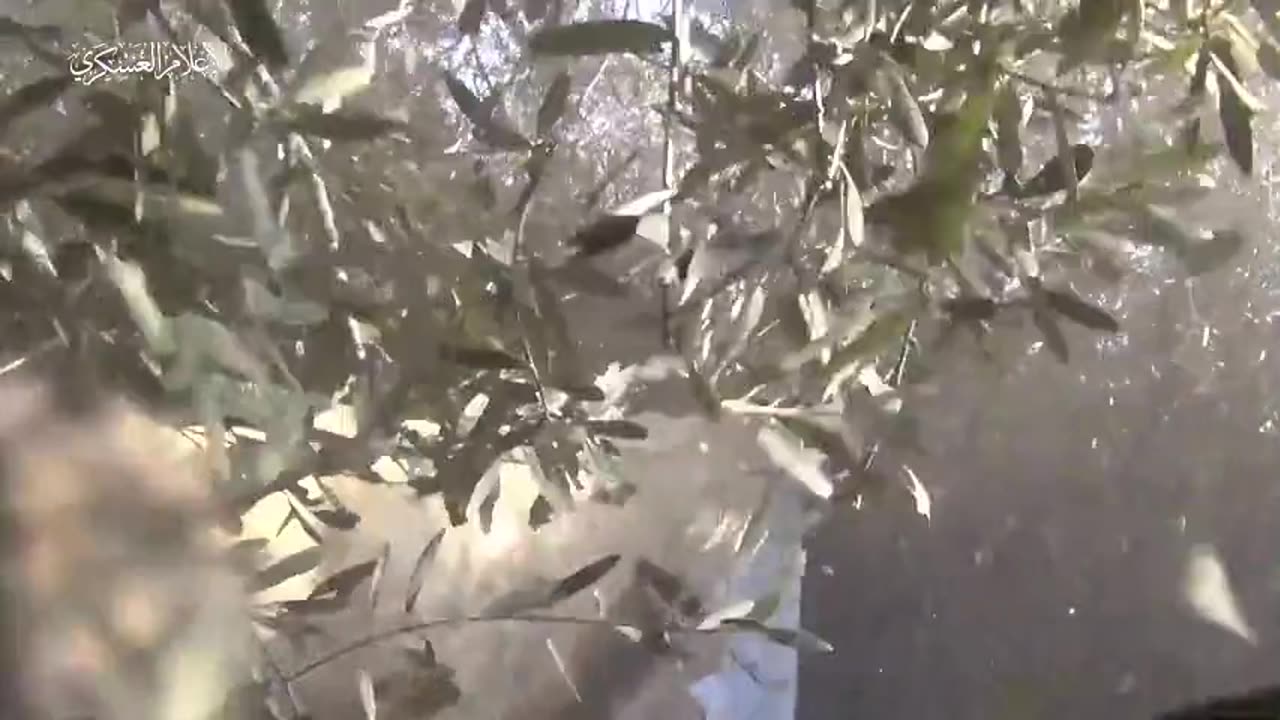 Hamas terrorists targeting Israeli forces with 120mm mortar shells.