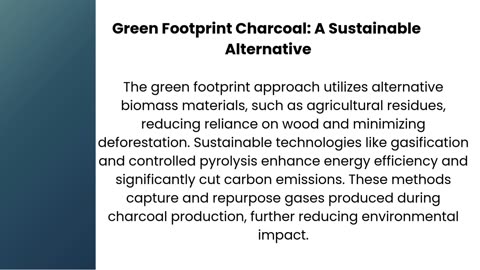 Charcoal with a Green Footprint: Sustainable Solutions for a Greener Future